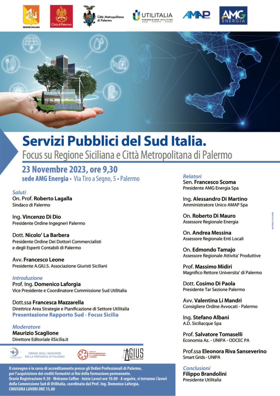 Servizi Pubblici del Sud Italia. Focus su Regione Siciliana e Città Metropolitana di Palermo